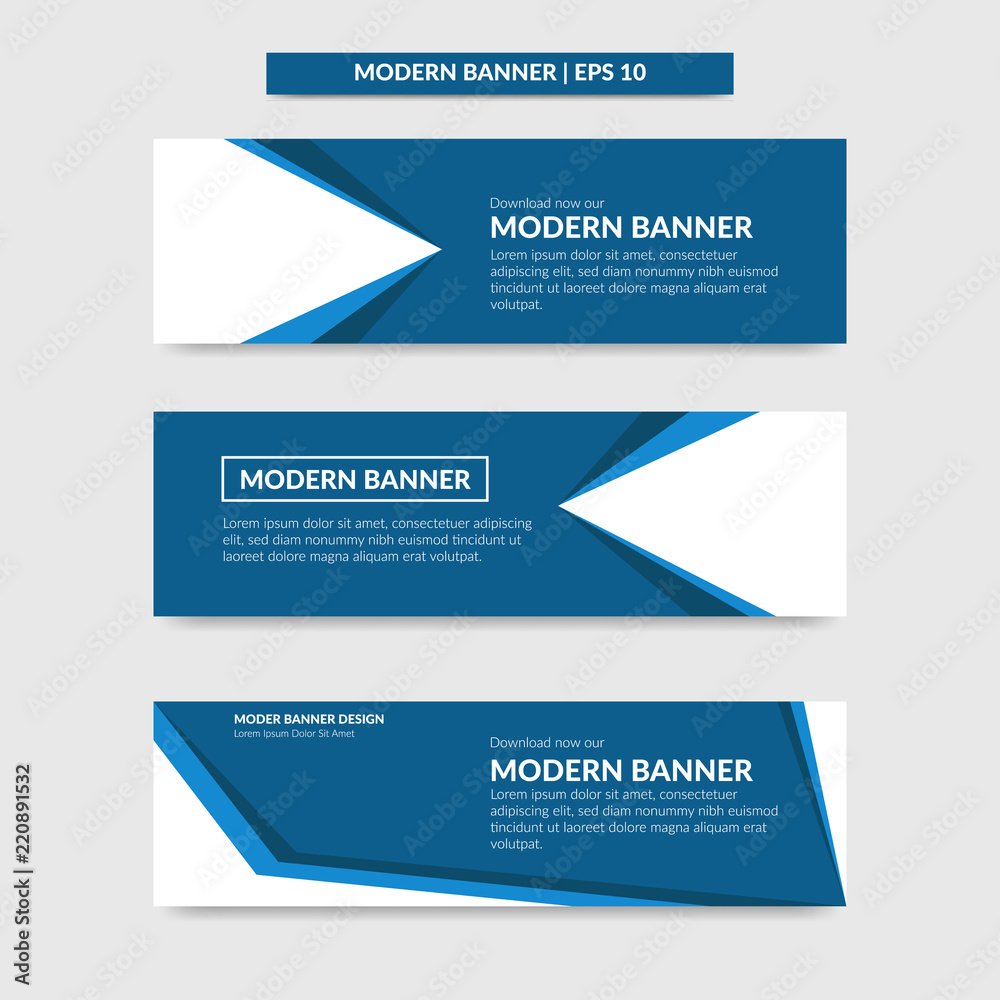 Blue Modern folded peeled paper look company banner design set. Banner Design eps 10 template Blue Modern folded peeled paper look company banner design set. Banner Design eps 10 template