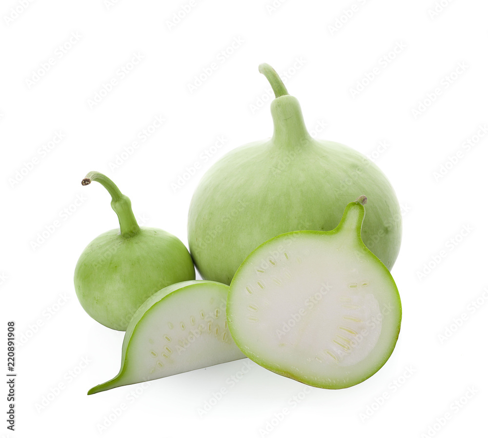 Calabash, Bottle Gourd fruit isolated on white background Calabash, Bottle Gourd fruit isolated on white background
