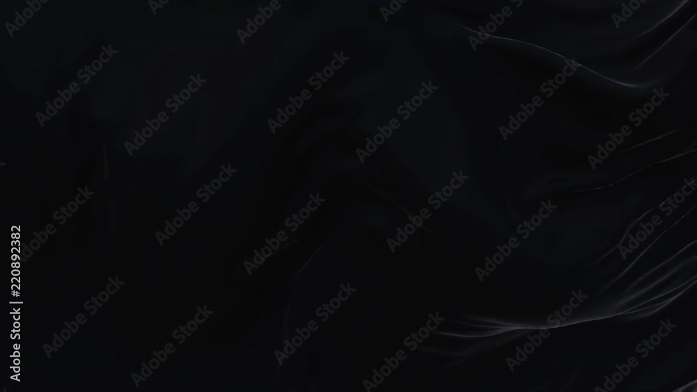 309. Black Flag Waving in Wind Slow Motion Animation . 4K Realistic Fabric Texture Flag Smooth Blowing on a windy day Continuous Seamless Loop Background.