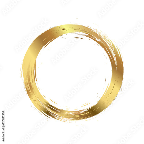 vector brush strokes circles of paint on white background. Ink hand drawn paint brush circle. Logo, label design element vector illustration. Black abstract circle. Frame.