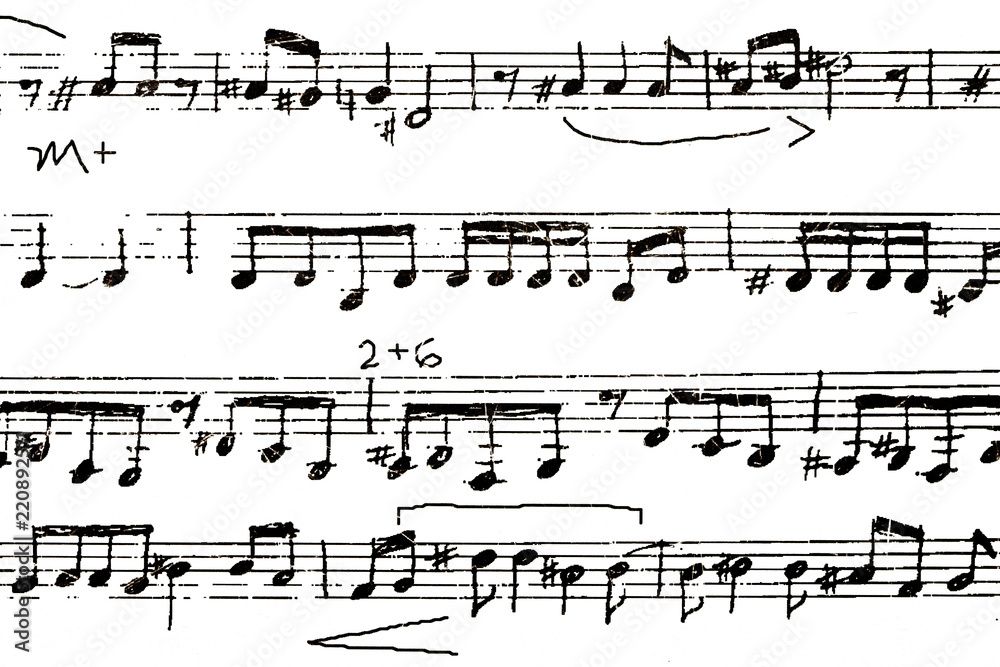 Fototapeta premium 背景 楽譜