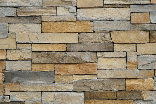 facade view of stone wall pattern background