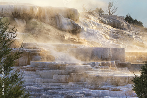 mammoth hot springs  yellowstone photo