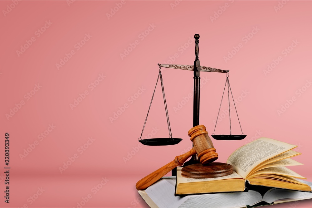 Justice Scales and books and wooden gavel on table. Justice Justice Scales and books and wooden gavel on table. Justice