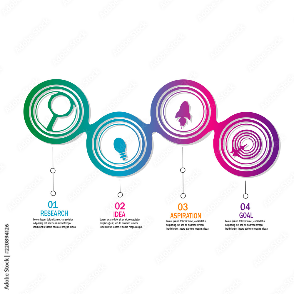 modern timeline infographic element template vector