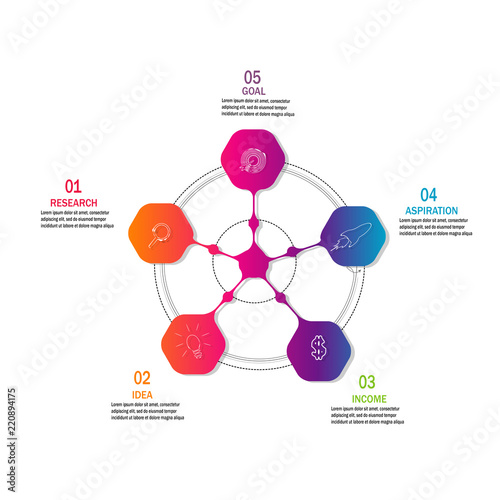 modern timeline infographic element template vector