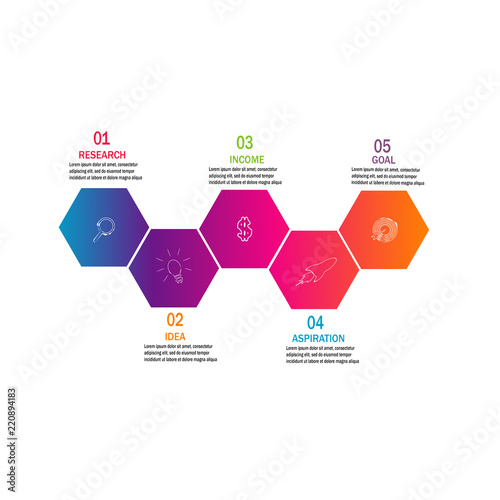 modern timeline infographic element template vector