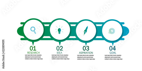 modern timeline infographic element template vector