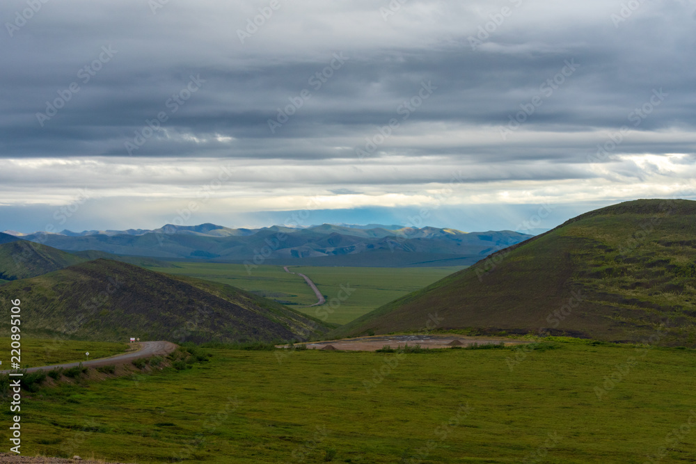 Dempster Highway Traverses Through The Yukon And Northwest Territories, Canada