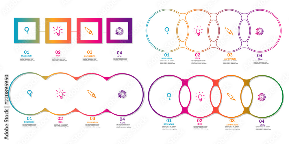 Modern infographic timeline element template vector Modern infographic timeline element template vector