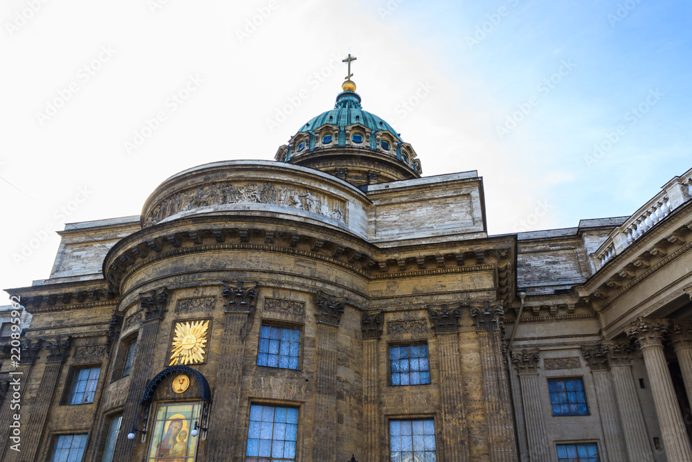 Kazan Cathedral (Cathedral of Our Lady of Kazan). A Russian Orthodox Church in Saint Petersburg.