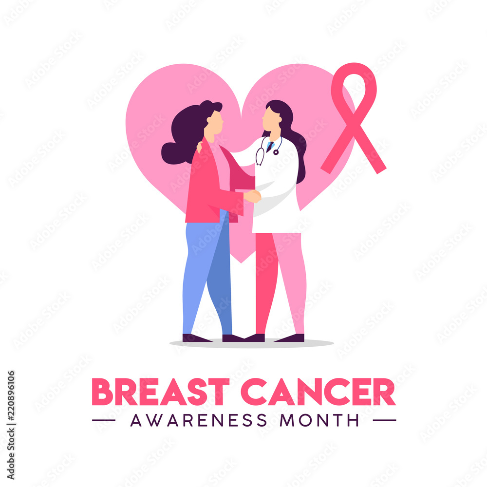 Breast Cancer Awareness concept of doctor help Breast Cancer Awareness concept of doctor help