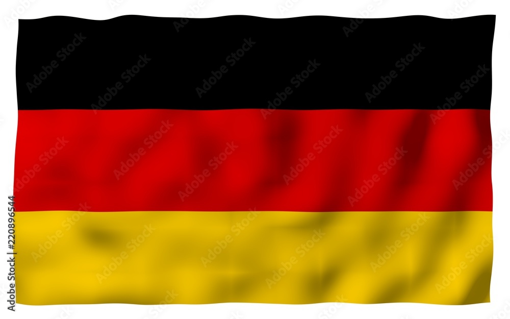 Flag of Germany. Wide format 3D illustration. State symbol of the Federal Republic of Germany. 3D rendering Flag of Germany. Wide format 3D illustration. State symbol of the Federal Republic of Germany. 3D rendering