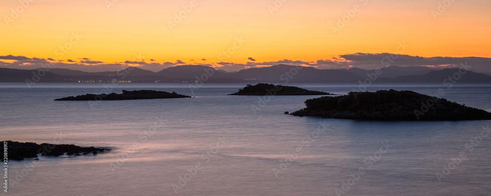 Peloponnese coast at sunrise