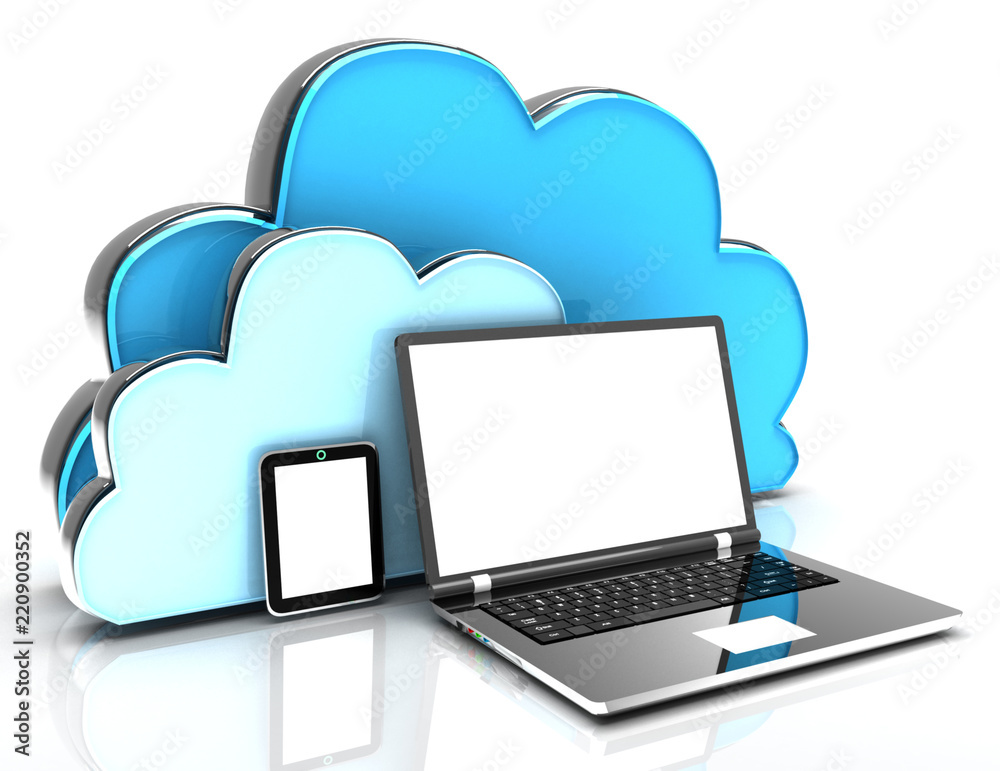 clour computing concept. 3d illustration clour computing concept. 3d illustration