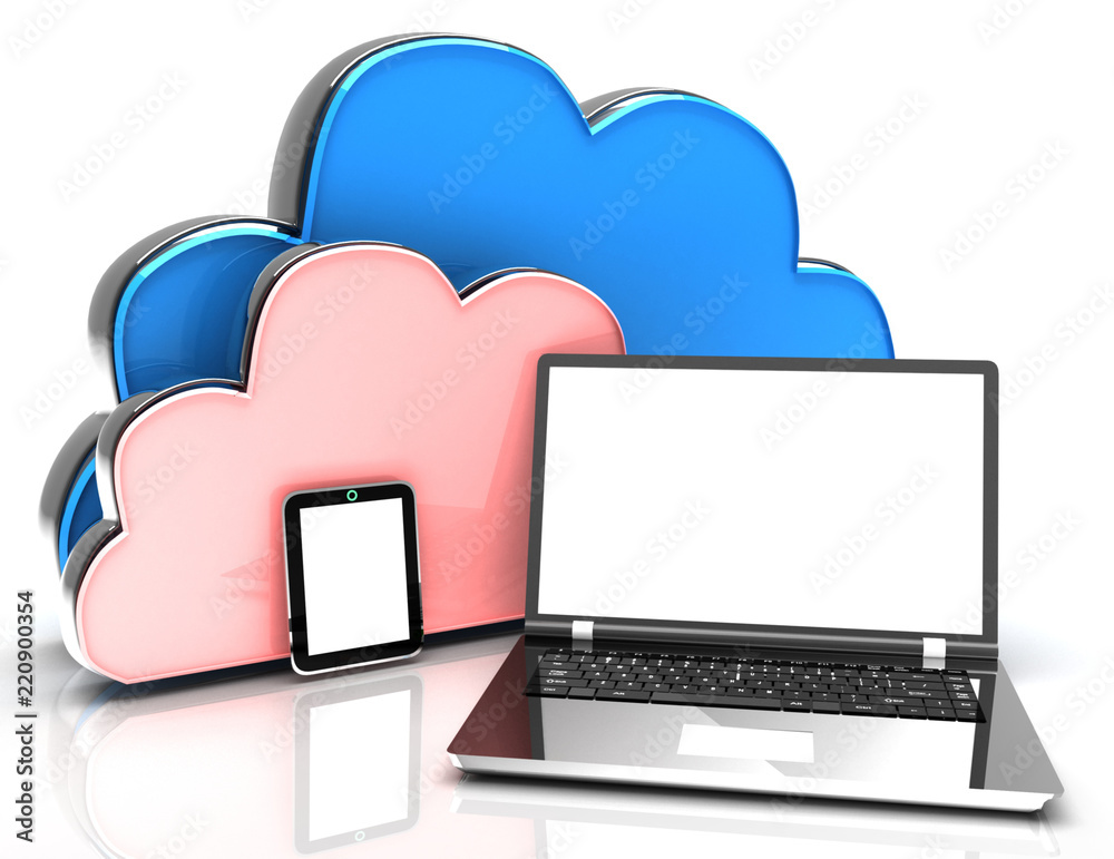 clour computing concept. 3d illustration clour computing concept. 3d illustration