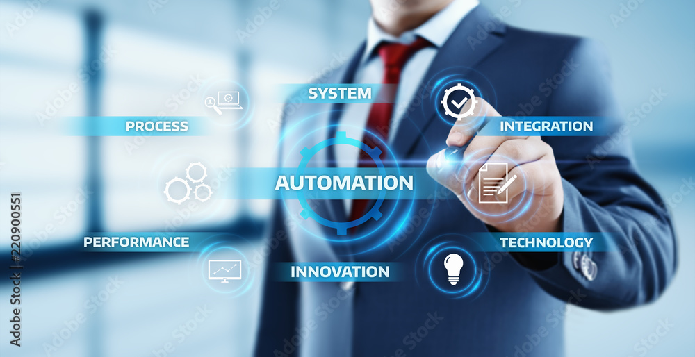 Fototapeta premium Automation Software Technology Process System Business concept