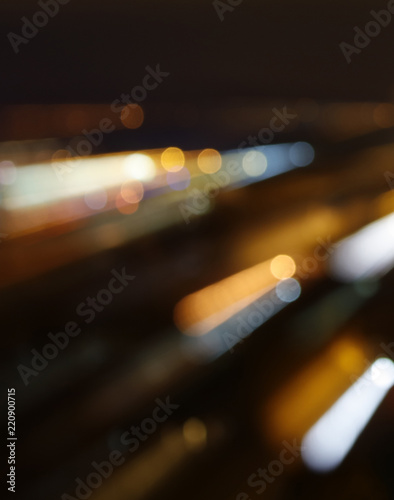 Bokeh effect of city lights background for overlay design