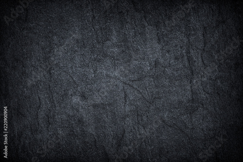 Dark grey black slate background or texture.