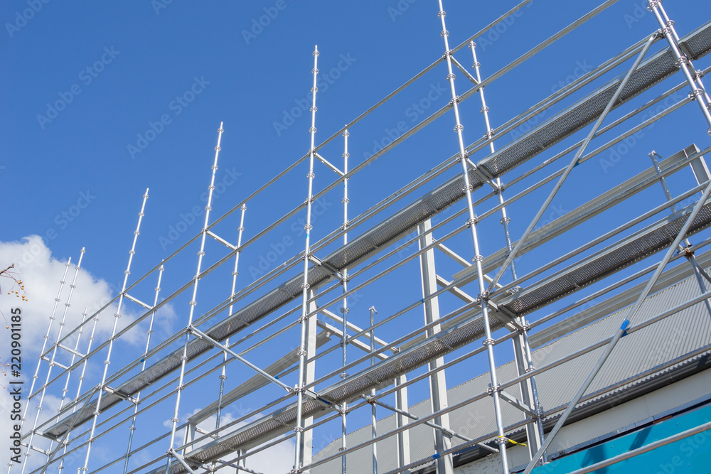 Steel construction scaffolding