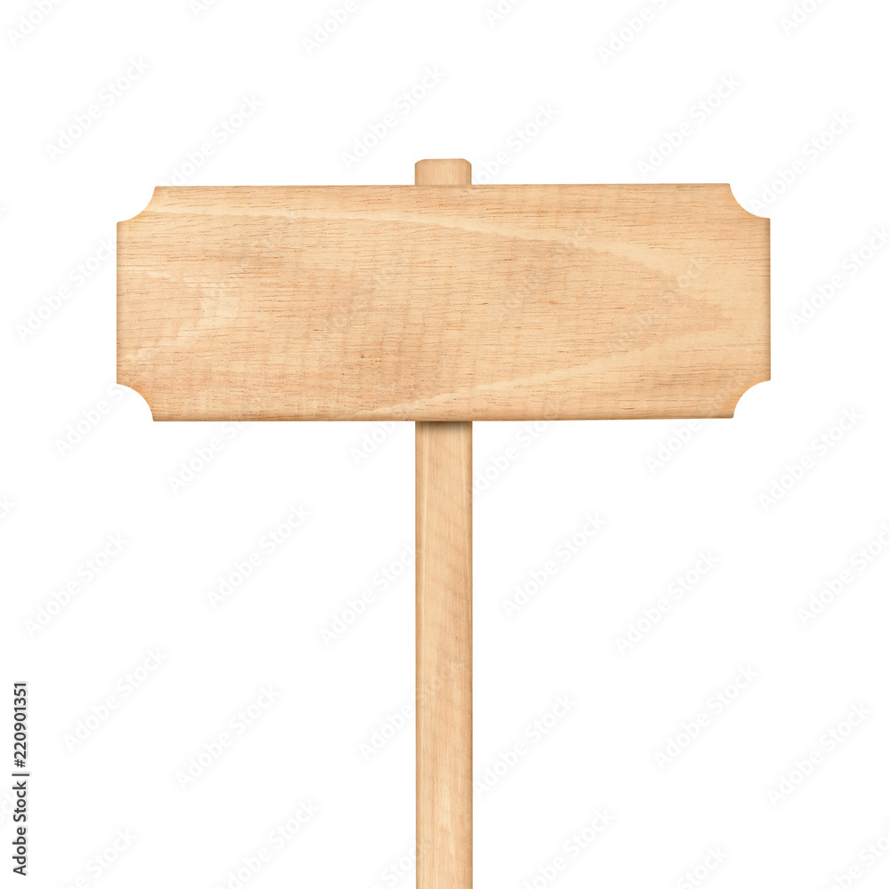 Wooden sign isolated on white Wooden sign isolated on white