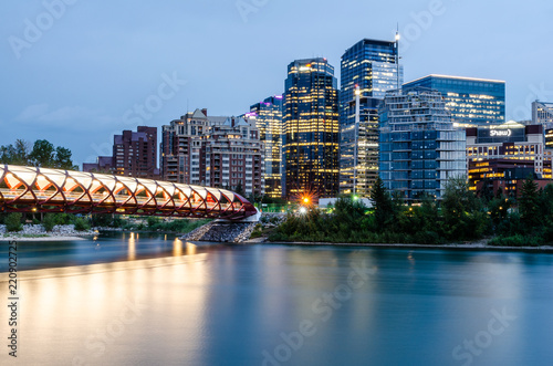Calgary skyline over Bow River