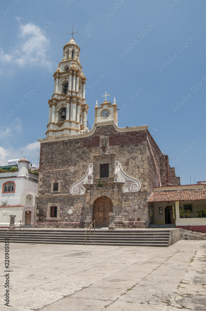 Church in a town named Ajijic, in Jalisco. MEXICO