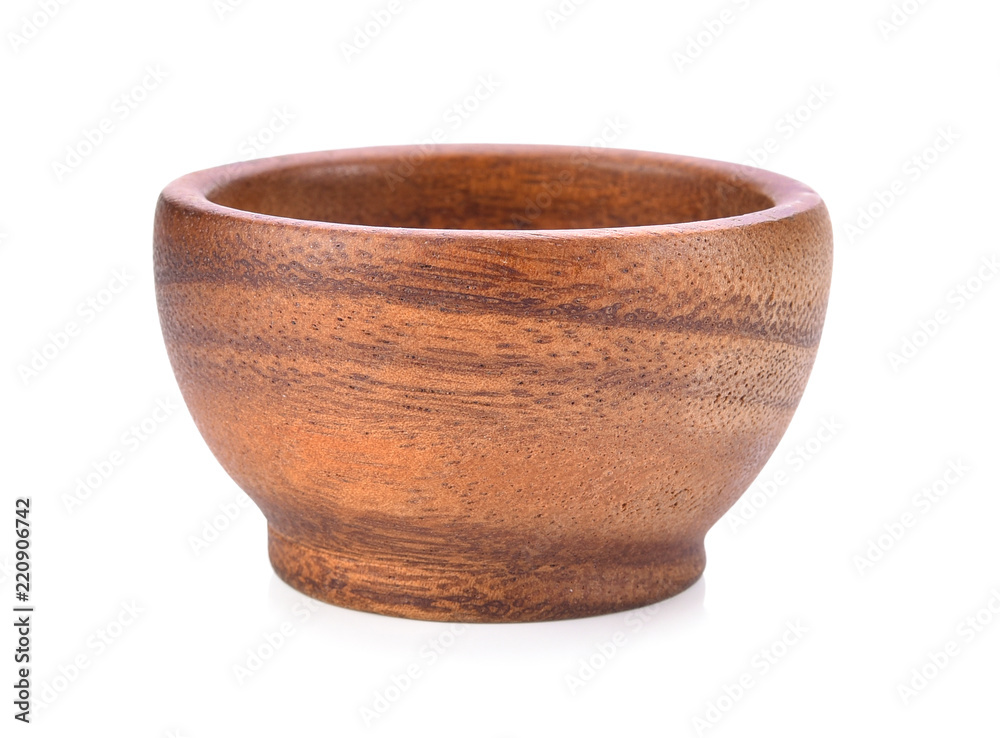 wood bowl on white background wood bowl on white background