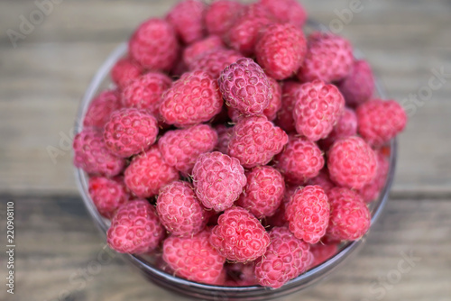 Sweet raspberry berry closeup
