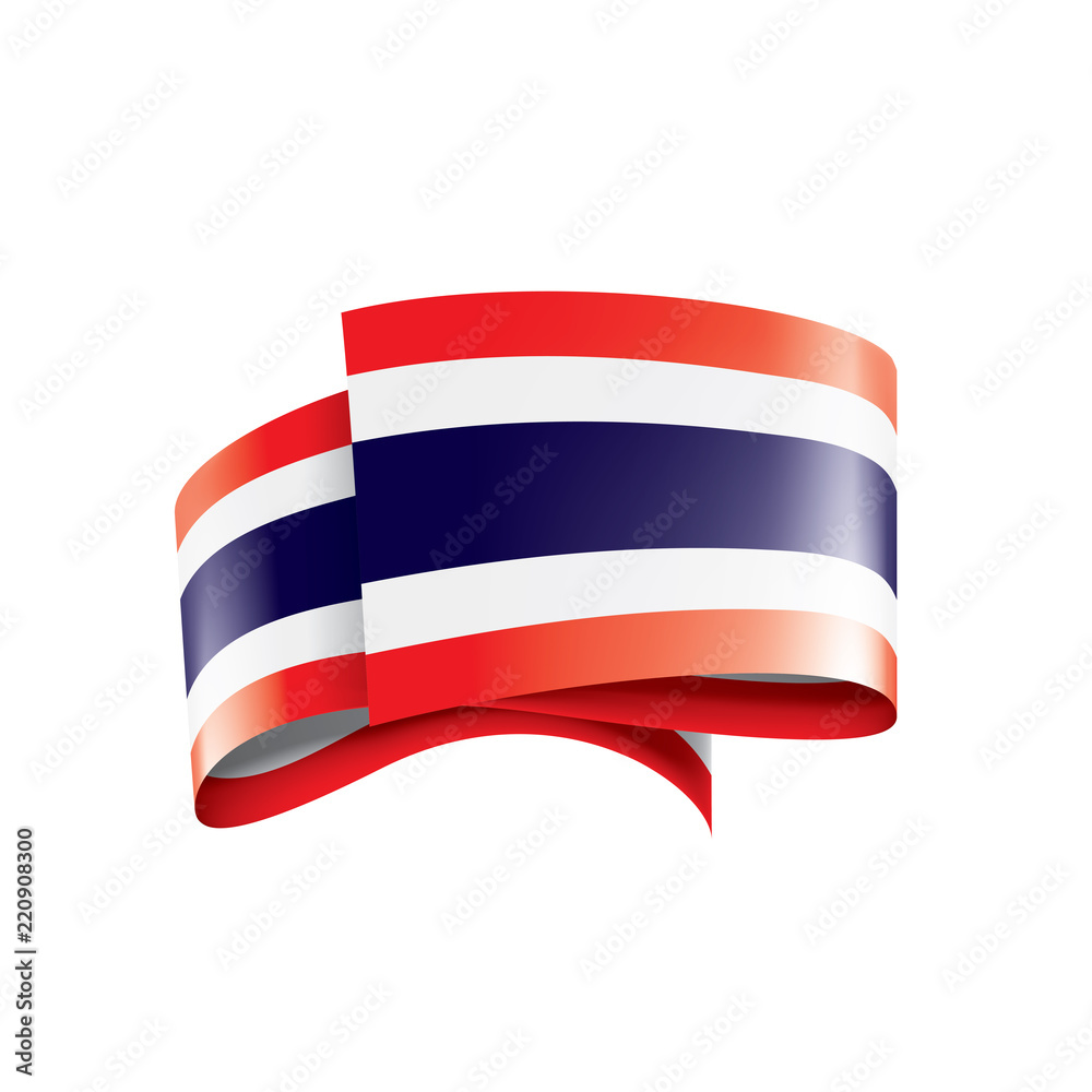Thailand flag, vector illustration on a white background Thailand flag, vector illustration on a white background