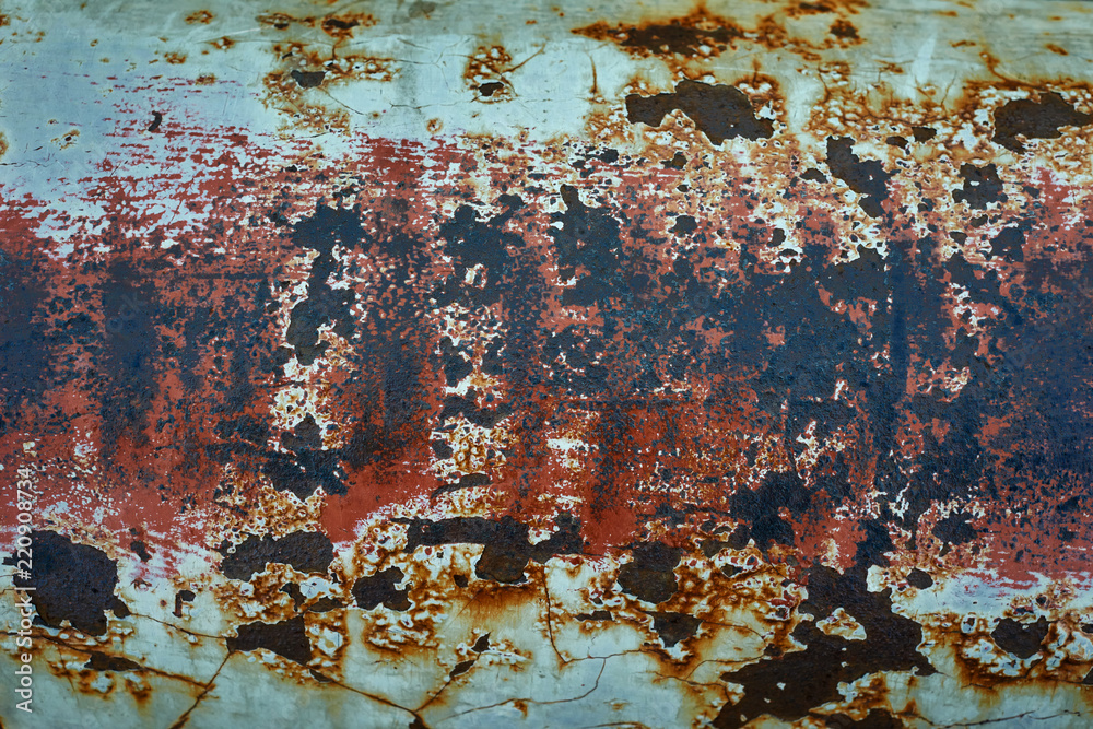 Fototapeta premium old rusty iron painted for background or texture
