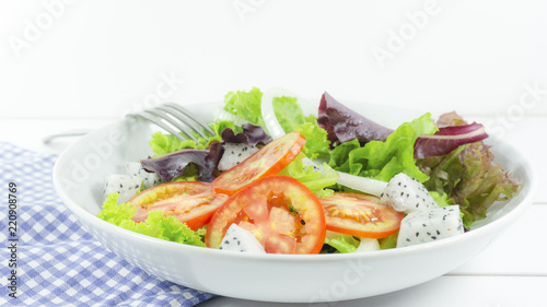 Healthy salad diet food concept.