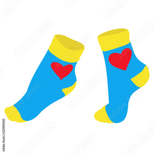  isolated, blue socks