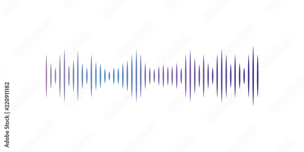 Musical pulse, audio digital equalizer technology vector Illustration on a white background