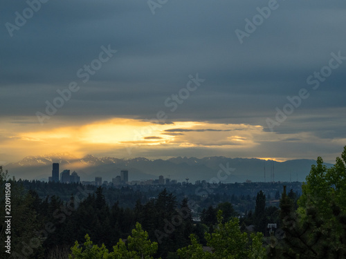 Seattle Skyline Sunset