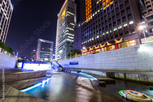 Photography Seoul city at night