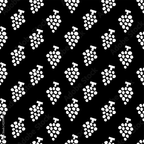 Grapes background. Seamless pattern.Vector. ぶどうのパターン