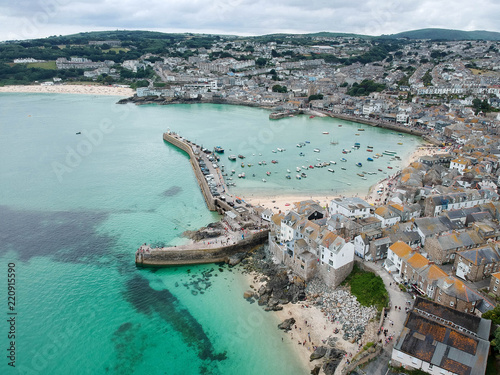 St Ives top view of harbour 