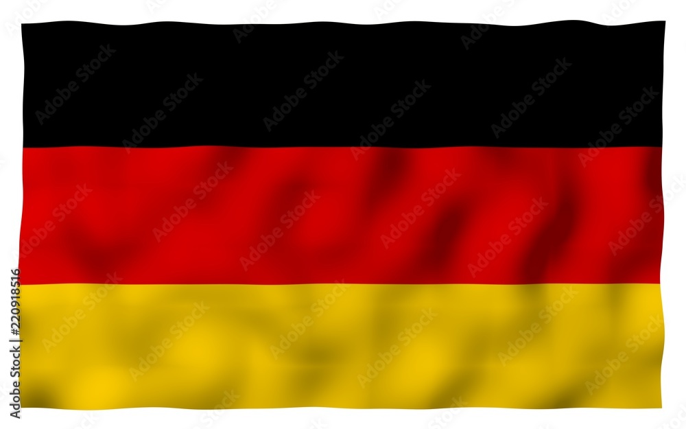Flag of Germany. Wide format 3D illustration. State symbol of the Federal Republic of Germany. 3D rendering Flag of Germany. Wide format 3D illustration. State symbol of the Federal Republic of Germany. 3D rendering
