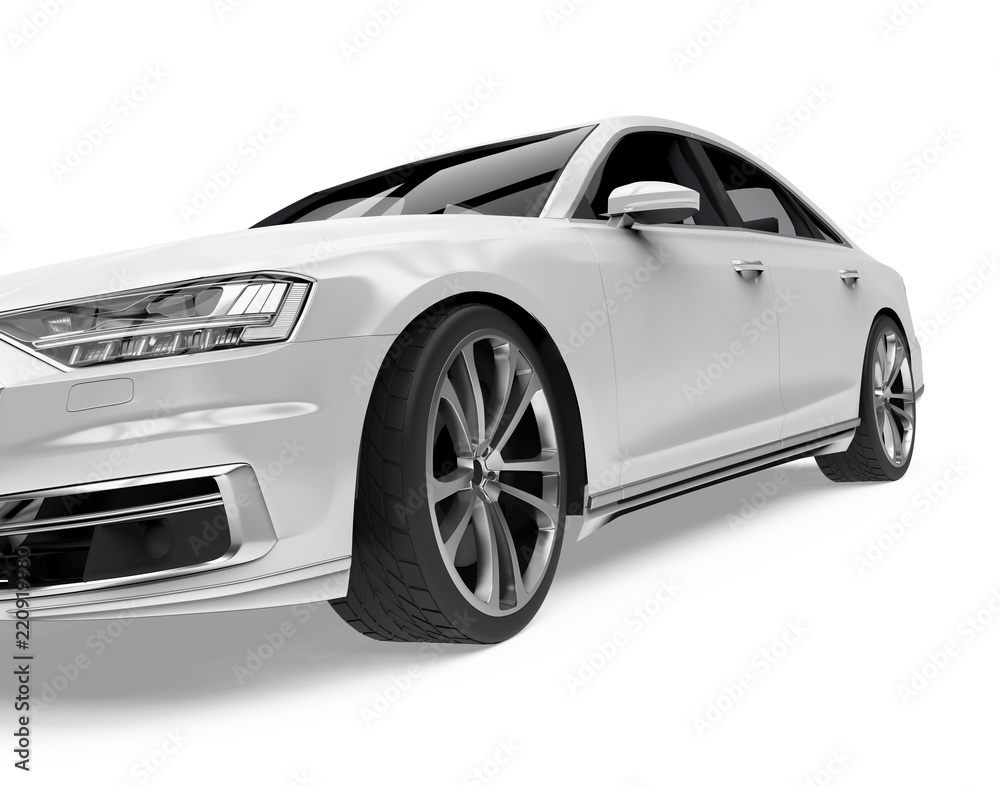 Fototapeta premium Luxury Sedan Car Isolated