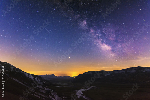 A Beautiful Milky Way over The Mountain of Gran Sasso