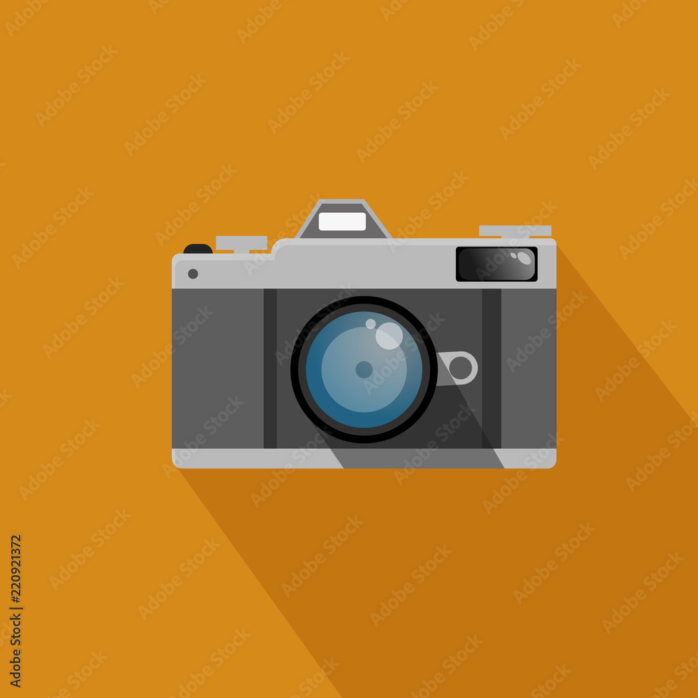 Flat old photo camera eps 10 for your design Flat old photo camera eps 10 for your design