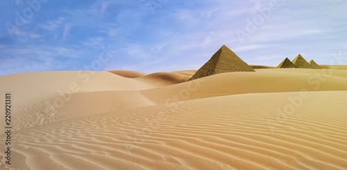 egypt piramids in the desert photo