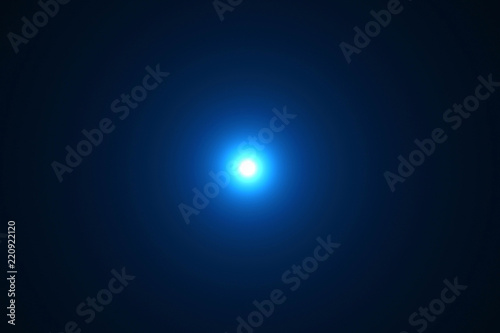 blue color bright lens flare rays light flashes leak movement for transitions on black background
