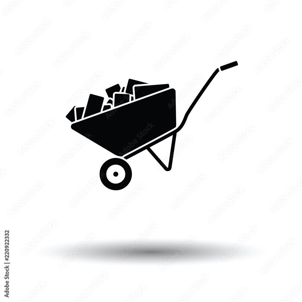 Icon of construction cart Icon of construction cart