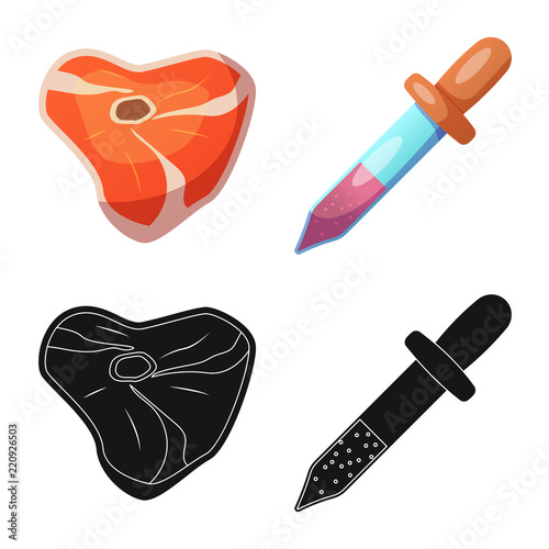 Isolated object of genetic and plant logo. Collection of genetic and biotechnology vector icon for stock.