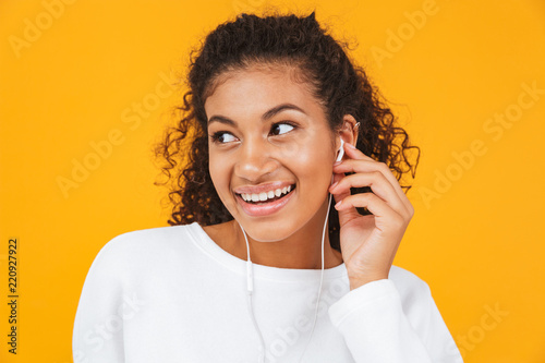 Portrait of a smiling young african woman