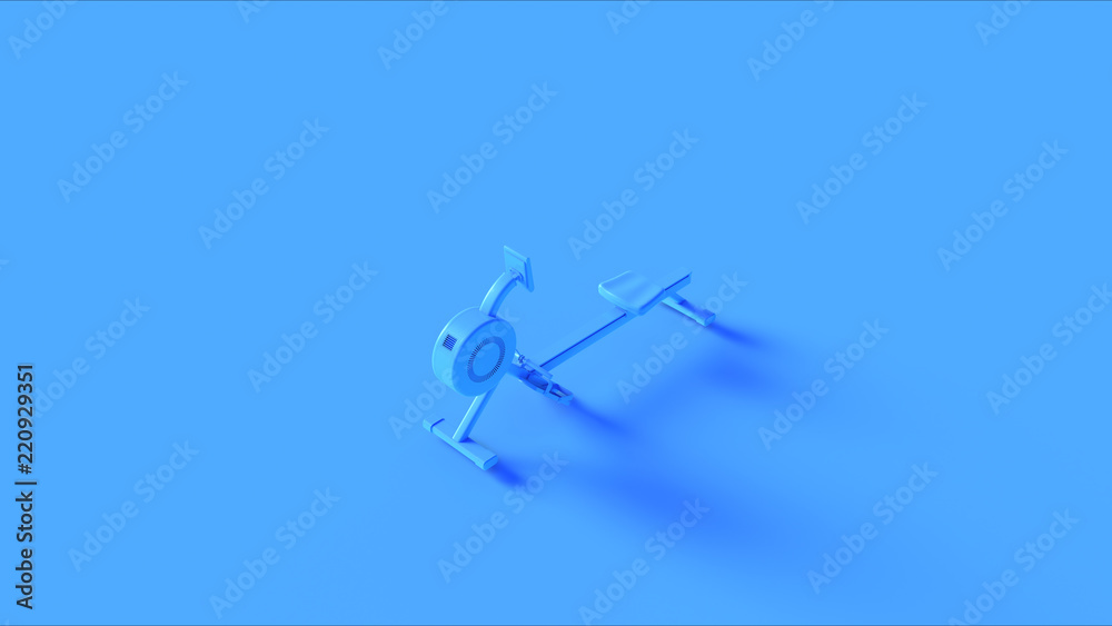 Blue Rowing Machine 3d illustration 3d rendering Blue Rowing Machine 3d illustration 3d rendering