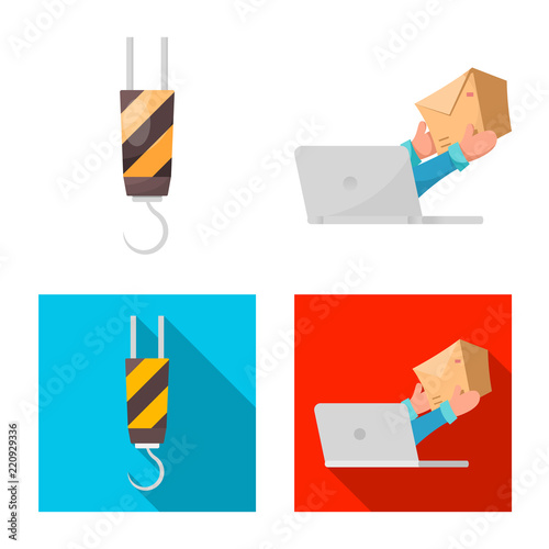Vector design of goods and cargo logo. Set of goods and warehouse vector icon for stock.