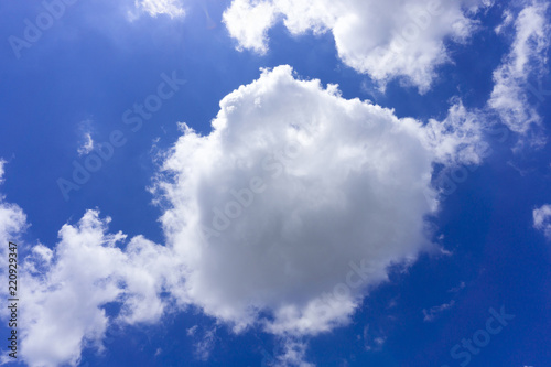 Stratocumulus Blue sky with white clouds.